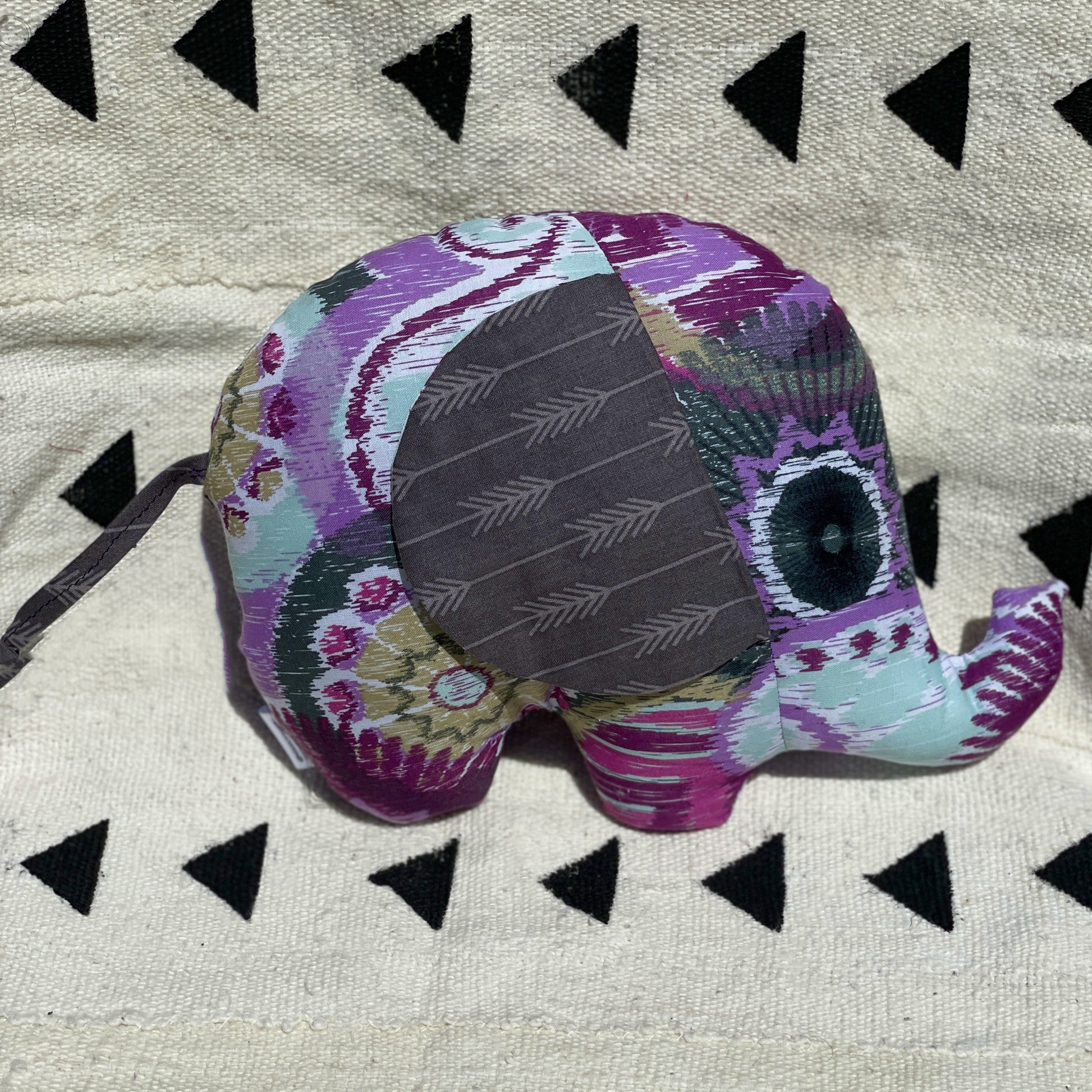 Ngozi Elephant Pillow - Purple/Grey - House Of Nambili