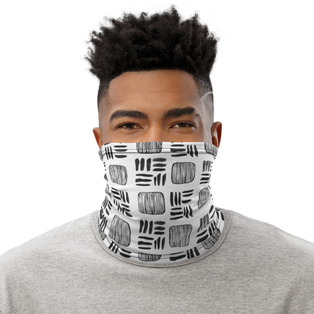 Mudcloth Print Neck Gaiter - 1 - House Of Nambili