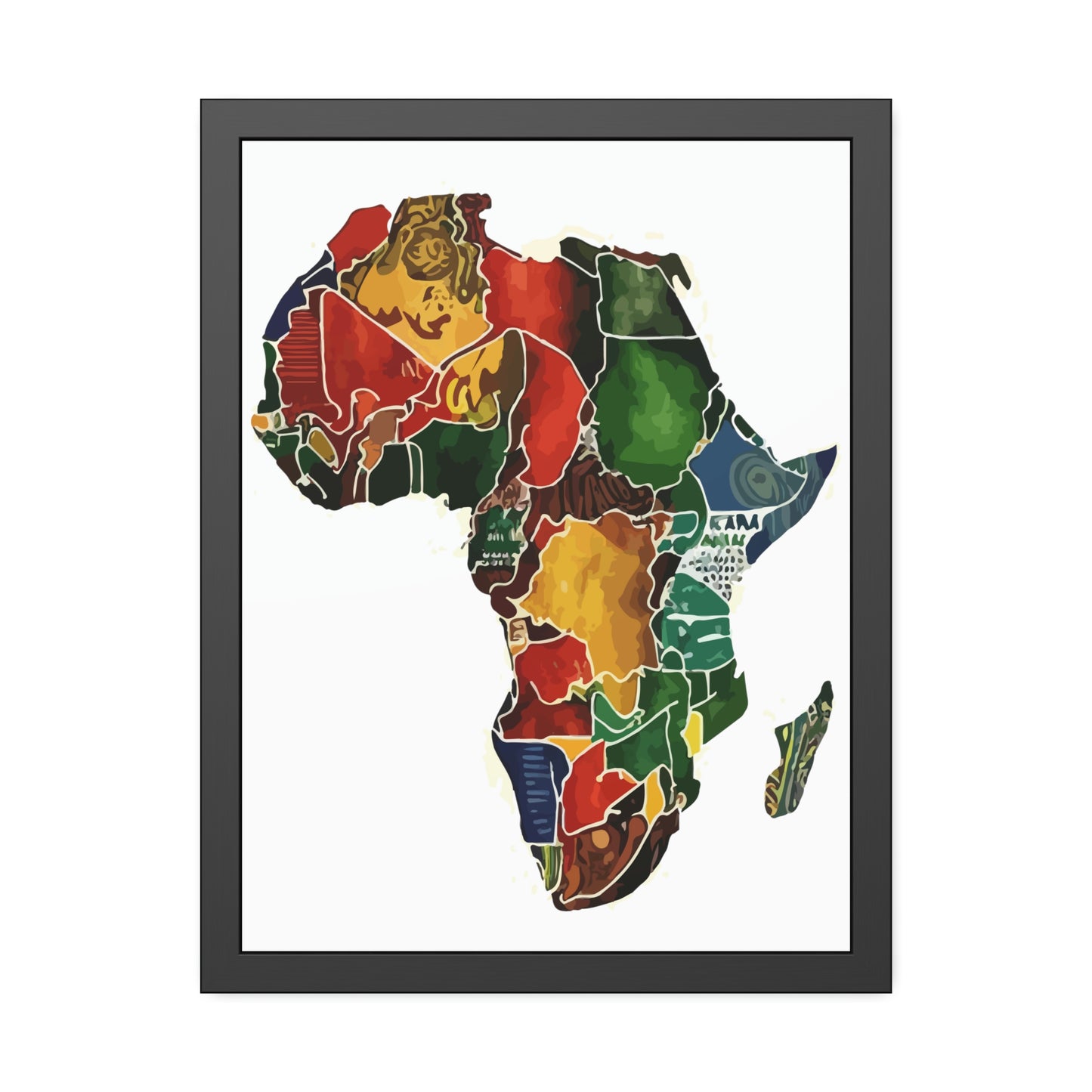 Framed Africa Abstract Posters