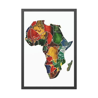 Framed Africa Abstract Posters