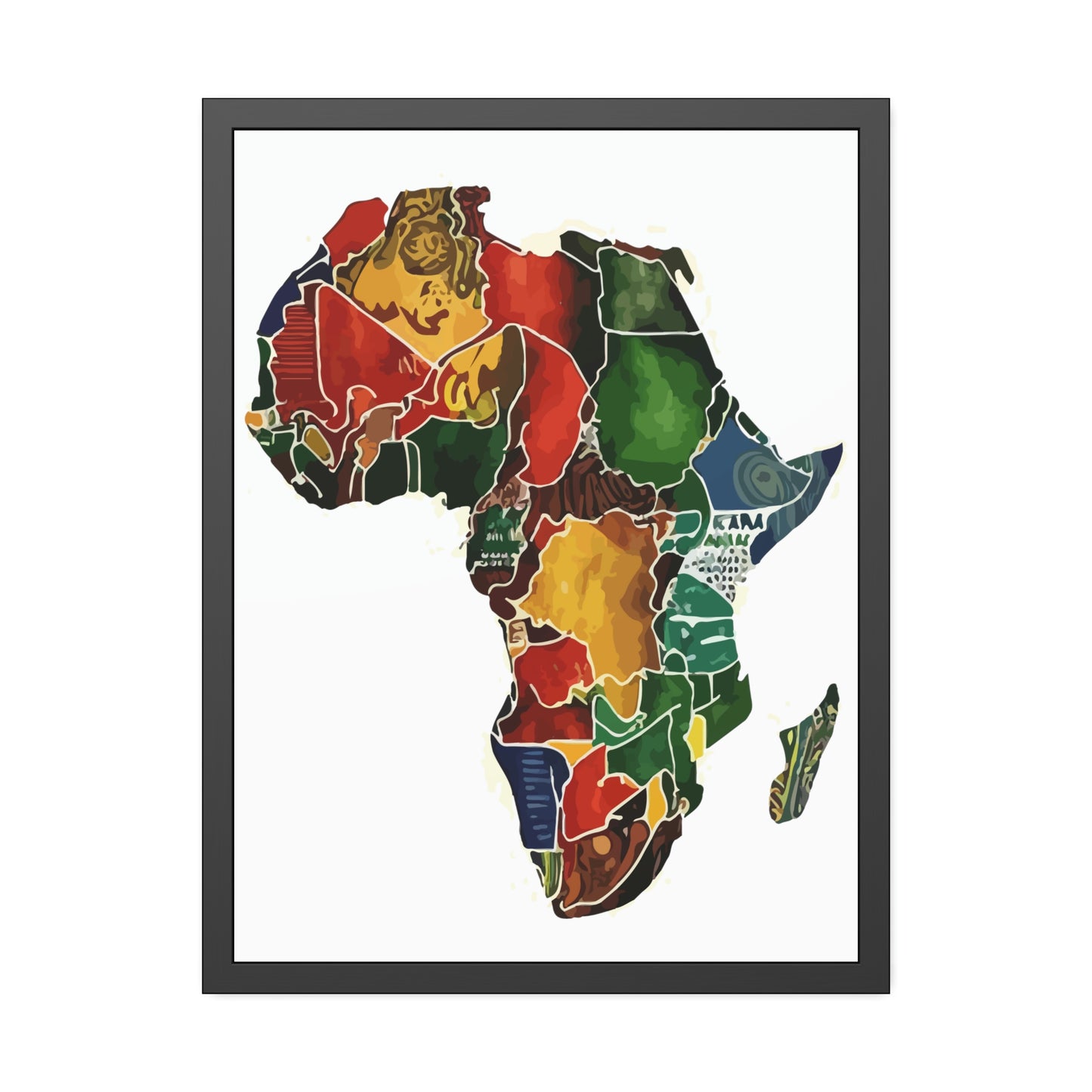 Framed Africa Abstract Posters