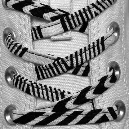 Amahle Wax Print Laces - Black/White - House Of Nambili