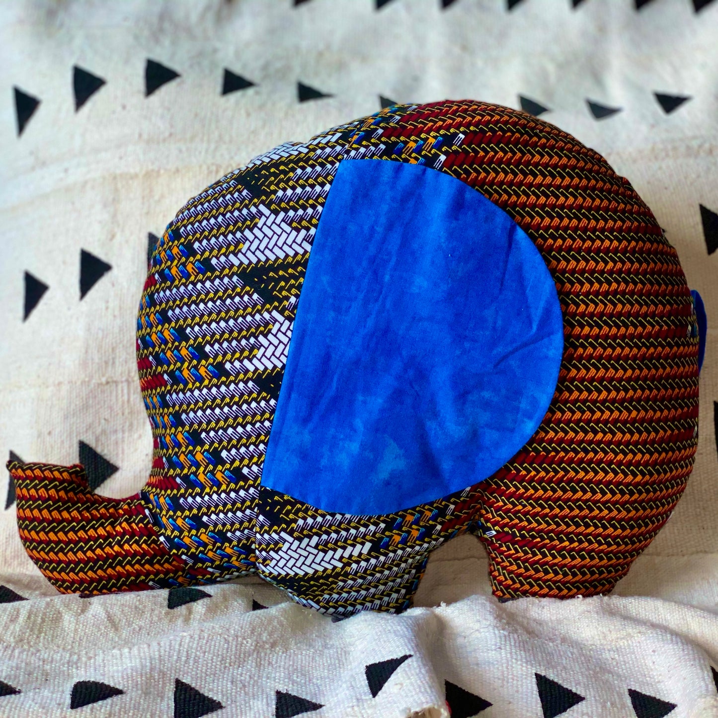 Ngozi Elephant Pillow - Blue/Red/Black/Yellow/White - House Of Nambili