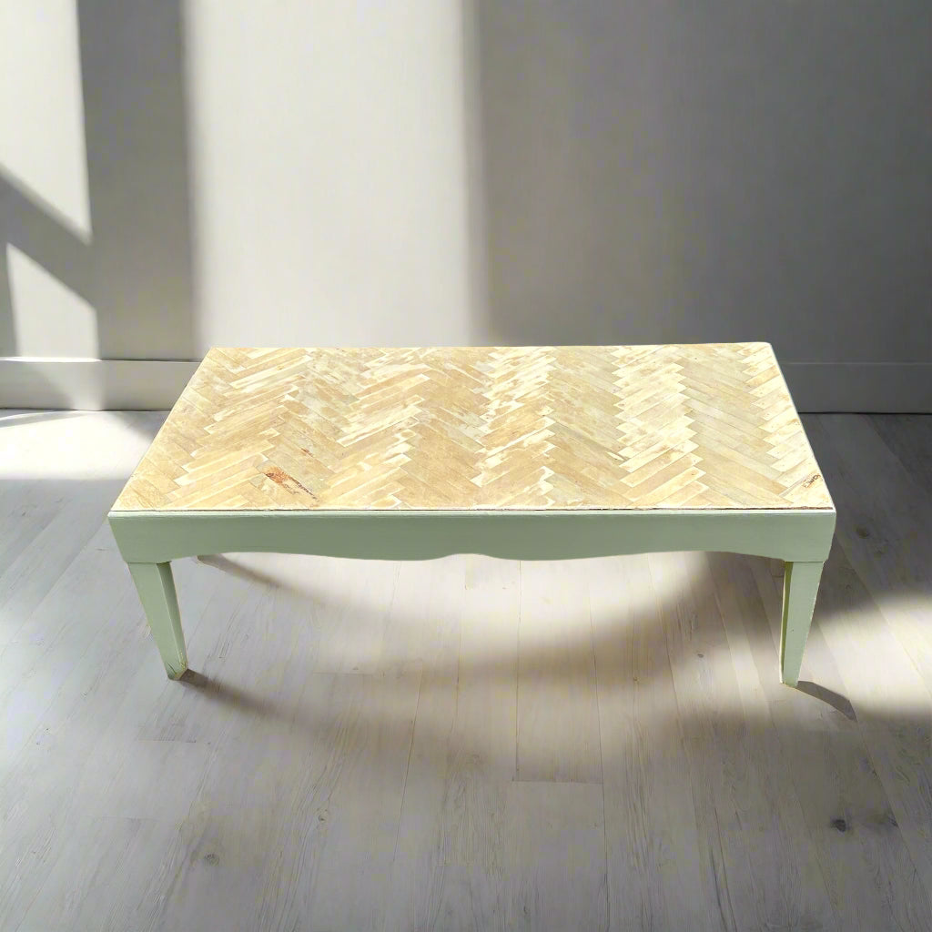 Sage Herringbone Coffee Table