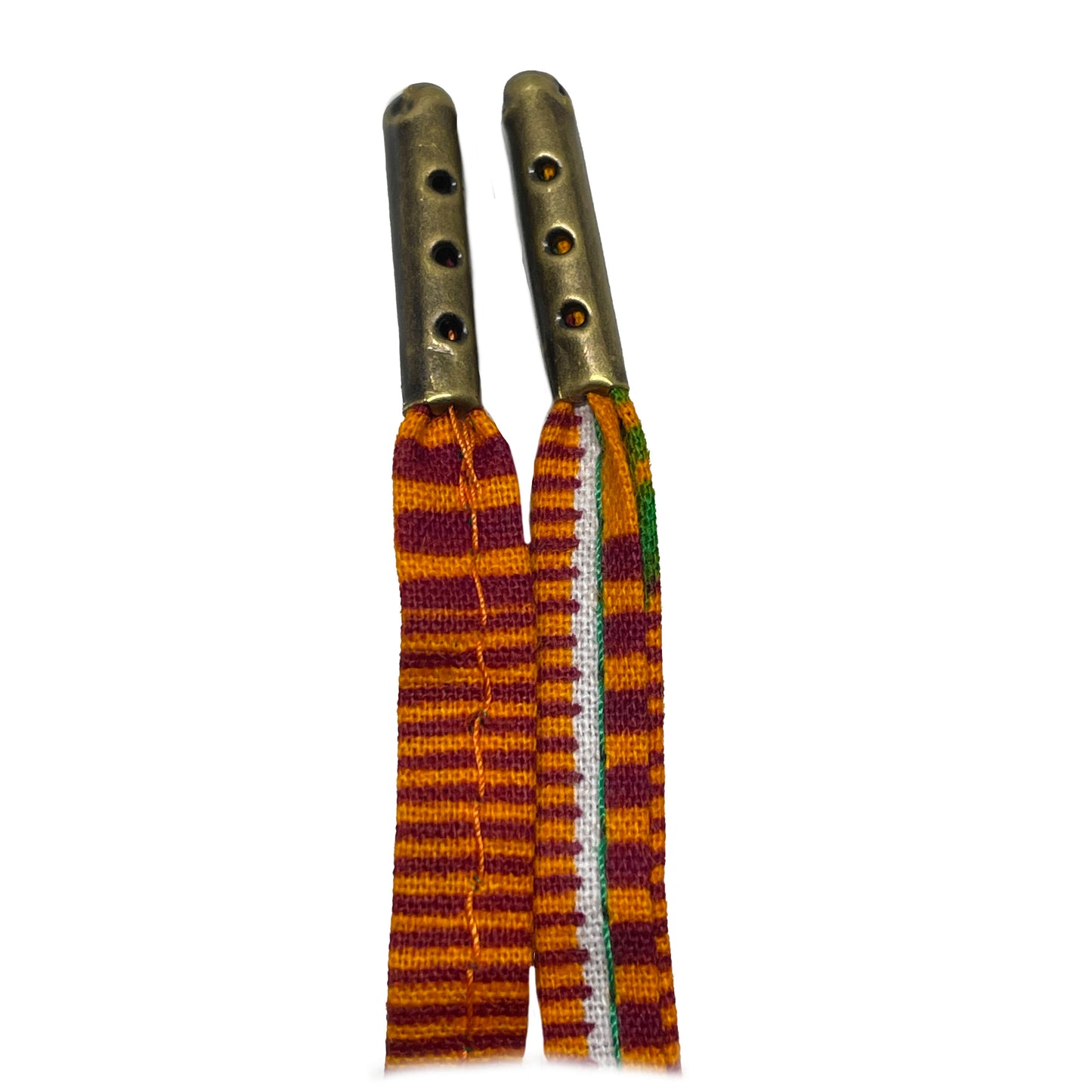 Amahle Wax Print Laces - Black/Orange/Green/Burgundy Kenté - House Of Nambili