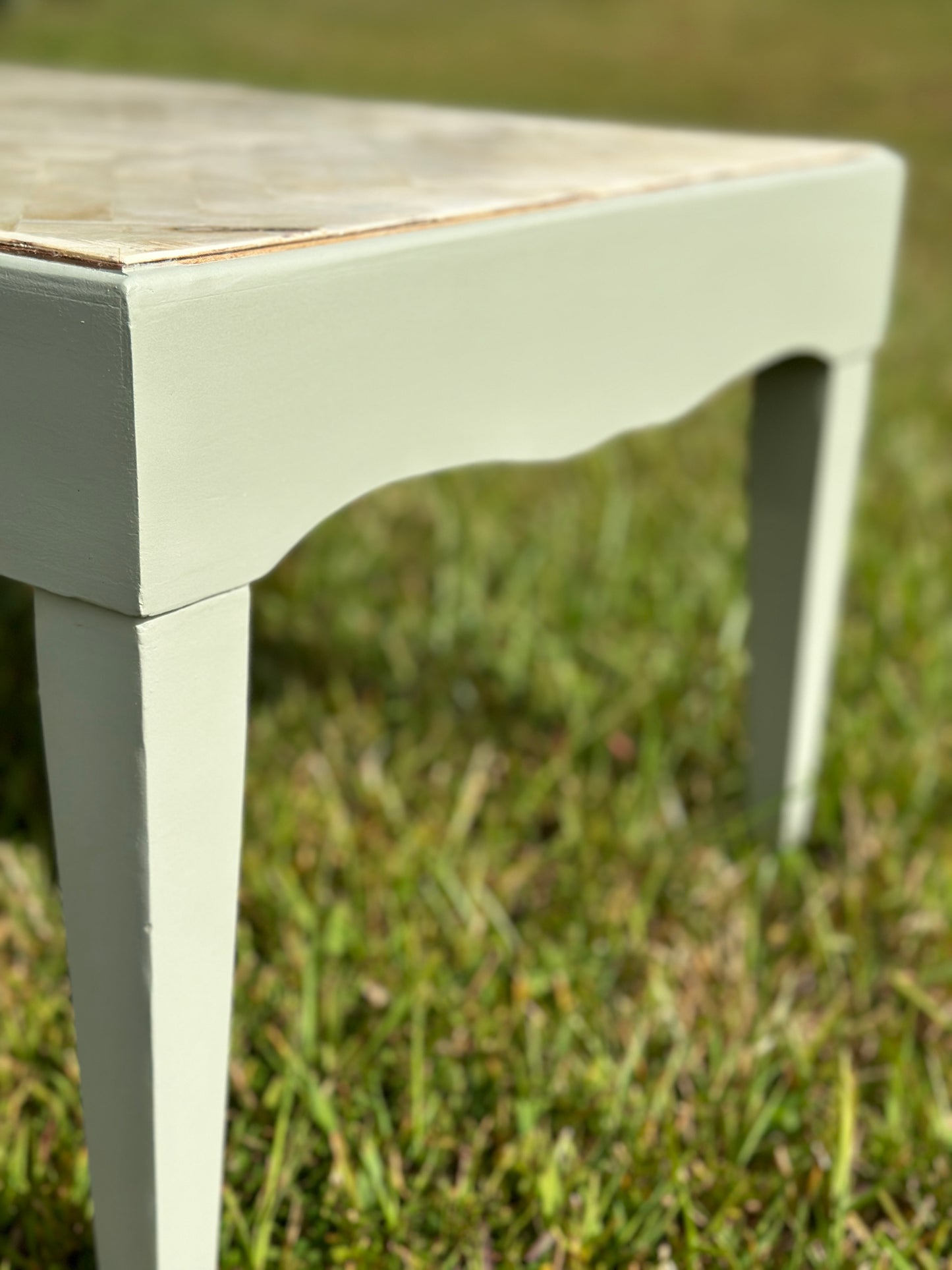 Sage Herringbone Coffee Table