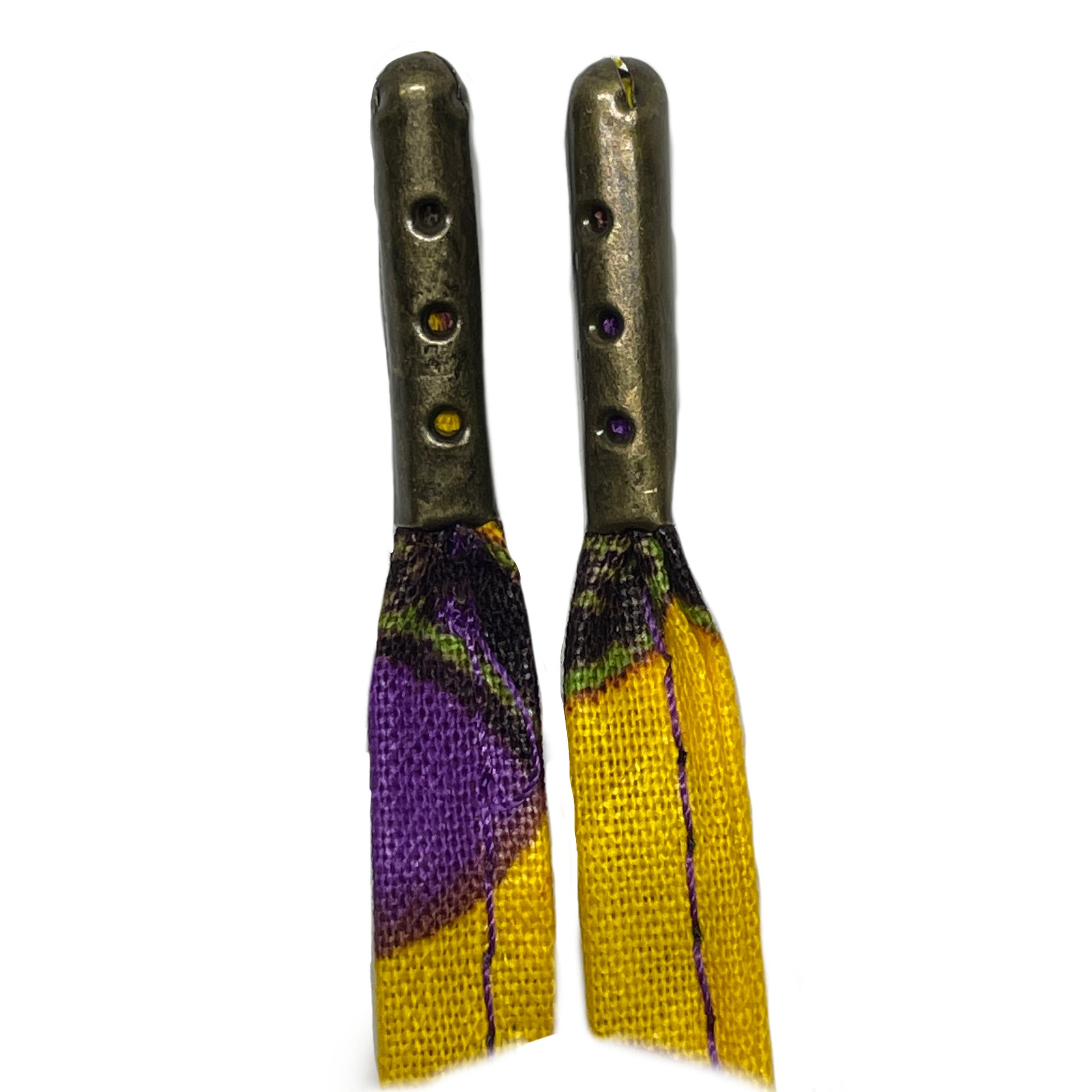 Amahle Wax Print Laces - Yellow/Purple/Green - House Of Nambili