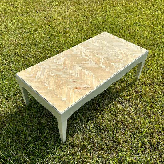 Sage Herringbone Coffee Table