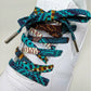 Amahle Wax Print Laces - Teal, Brown, Gold - House Of Nambili