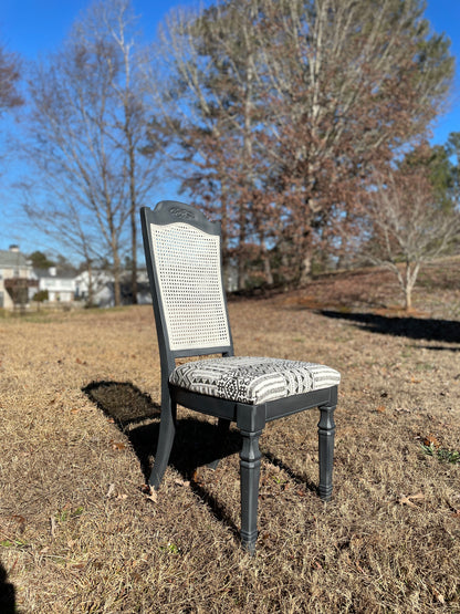 Charcoal Cane Back Chairs - Set of 2 - House Of Nambili