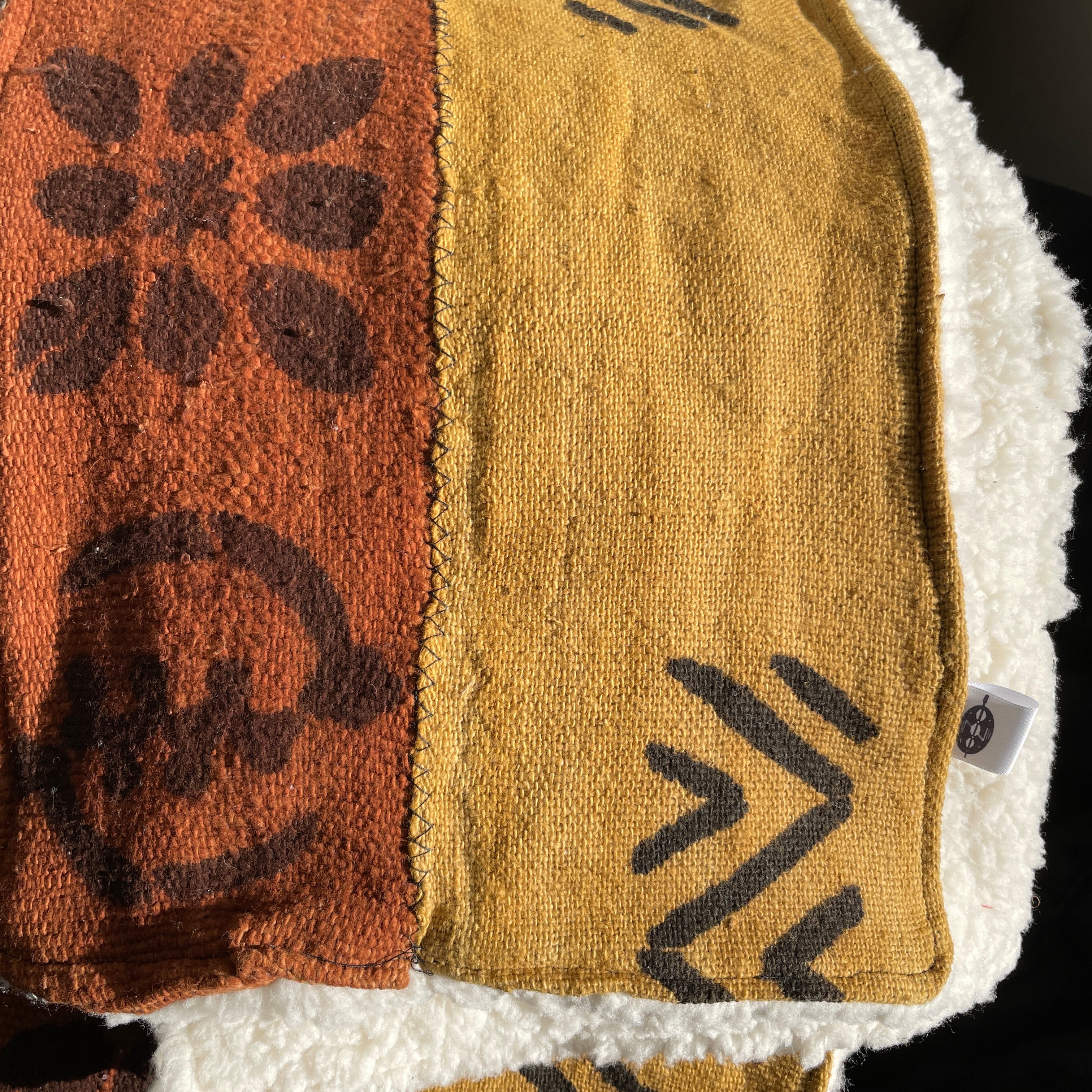 Nambili 'Isabis' Mud Cloth Scarf - Half&Half - House Of Nambili